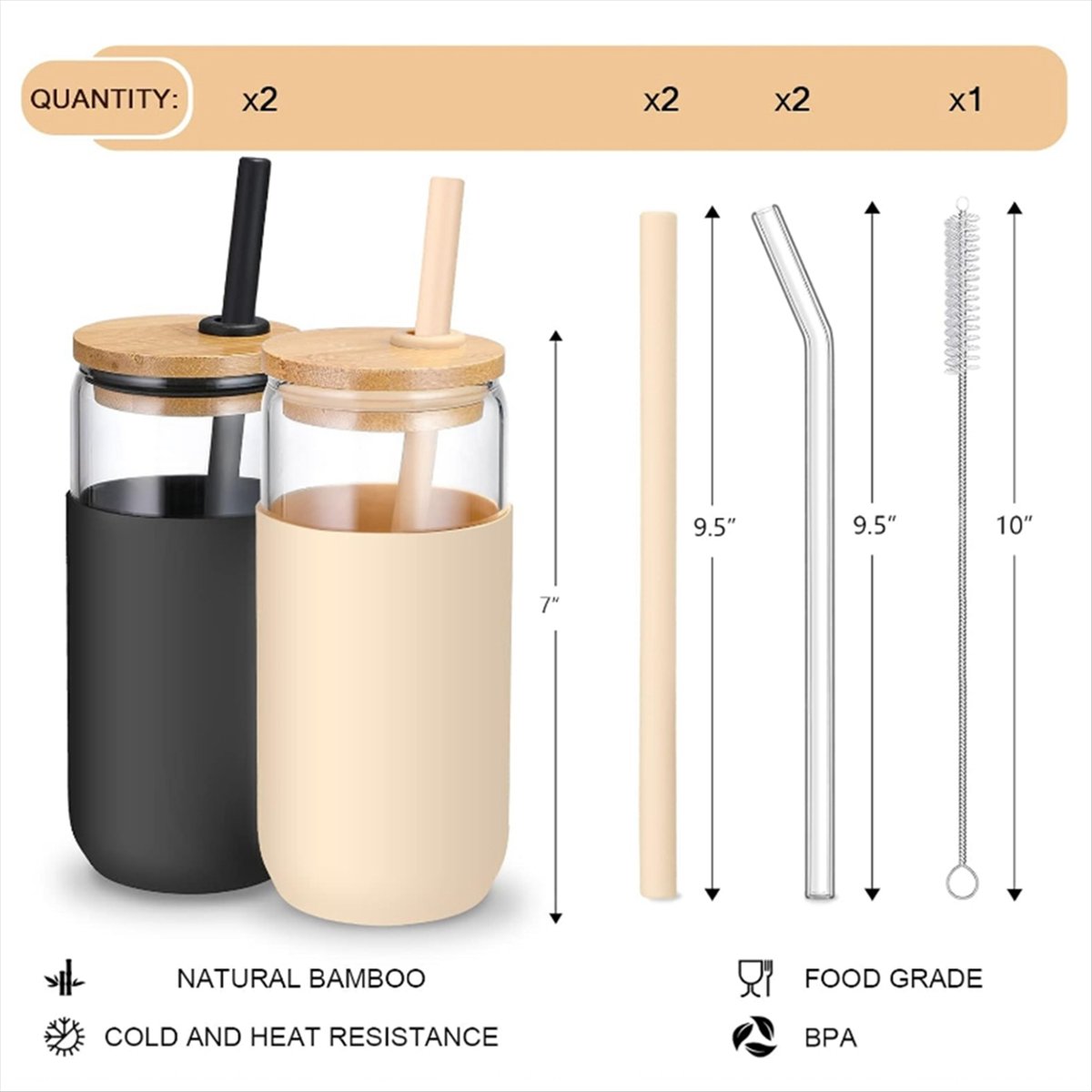 2Colors 20 OZ Glass Cups with  - đánh giá và giá Beer & Wine Grab